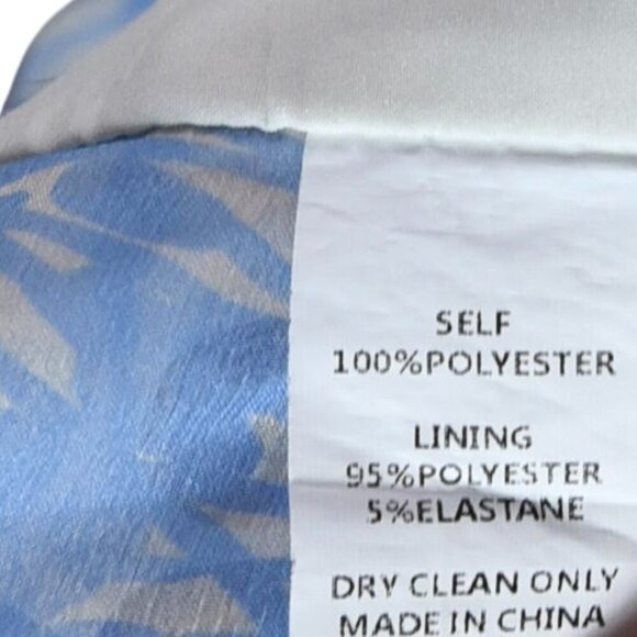 Amanda Uprichard Blue Floral Tie Back Top S Sheer High Neck Romantic *Minor Flaw - Picture 7 of 11